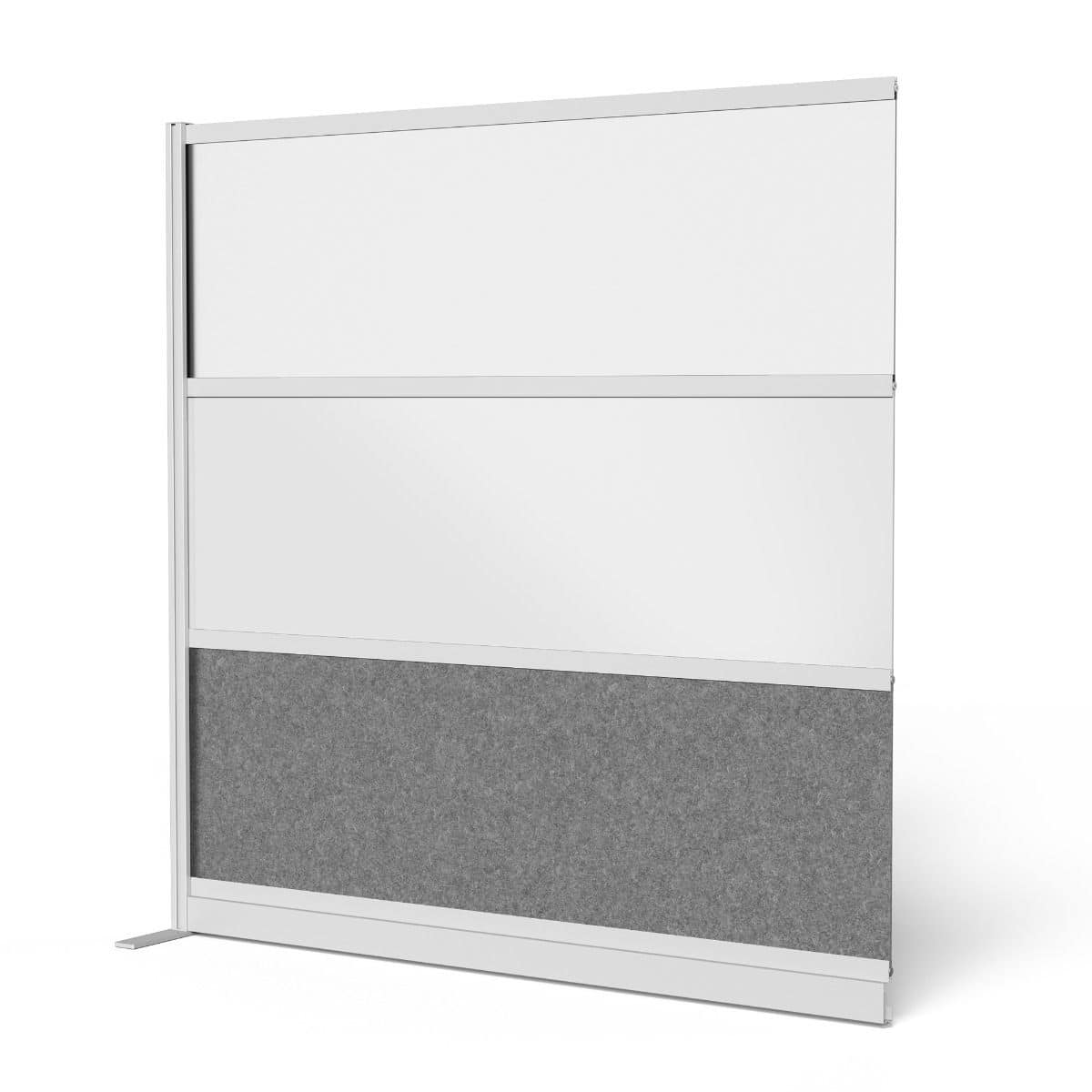 Modular Wall Room Divider System Silver Frame 70" x 70" AddOn Wall